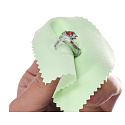 Cleaning cloth - silver cloth green 8 x 8 cm 50 pieces