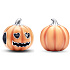 Charm Sterling silver 925 Luminous glowing pumpkin - glow in the dark, Halloween bracelet bead