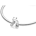 Charm Sterling silver 925 Hugging polar bears, bead on bracelet family