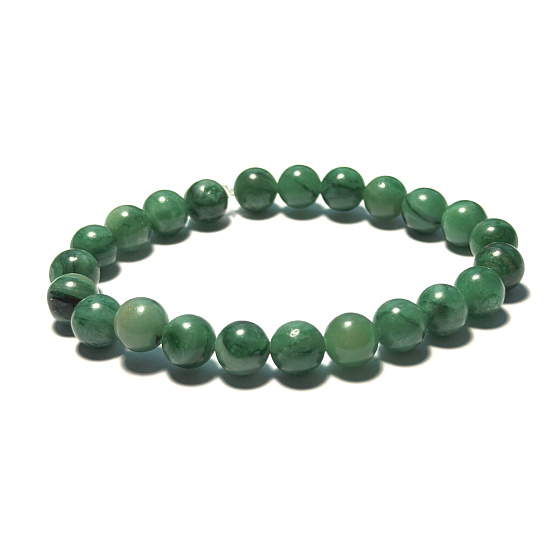 Smaragd African bracelet elastic natural stone, ball 8 mm / 16 - 17 cm, royal stone