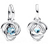Charm Sterling silver 925 Aqua circle of eternity March, pendant on bracelet symbol