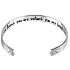 Stainless steel bracelet silver with engraving You are loved..., open cuff, 2.5 mm