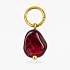 Garnet – mini pendant made of natural stone approx. 0.8–1.2 cm, gold finish | Talisman of passion and energy