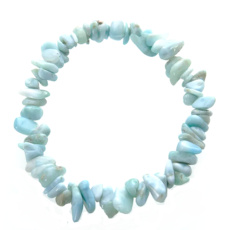 Larimar bracelet elastic natural stone 19 cm, stone of mythical Atlantis