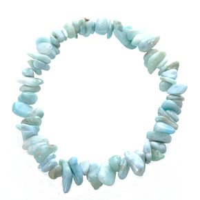 Larimar bracelet elastic natural stone 19 cm, stone of mythical Atlantis