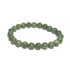 Diopsid bracelet elastic natural stone, ball 8 mm / 16-17 cm, double cleansing stone