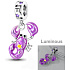 Sterling Silver 925 Luminous - Zodiac Sign Scorpio, Bracelet Pendant