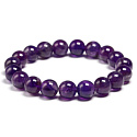 Amethyst chevron bracelet elastic natural stone, 8 mm bead / 16 - 17 cm, stone of kings and bishops