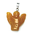 Carnelian Angel, angel wings pendant natural stone hand cut 25 x 21 x 5 mm, Teach us here and now