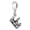 Sterling silver 925 Prague Charles Bridge, travel bracelet pendant