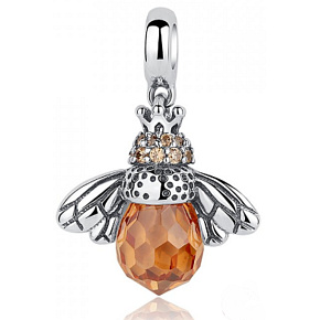 Sterling silver 925 Queen Bee, animal bracelet pendant