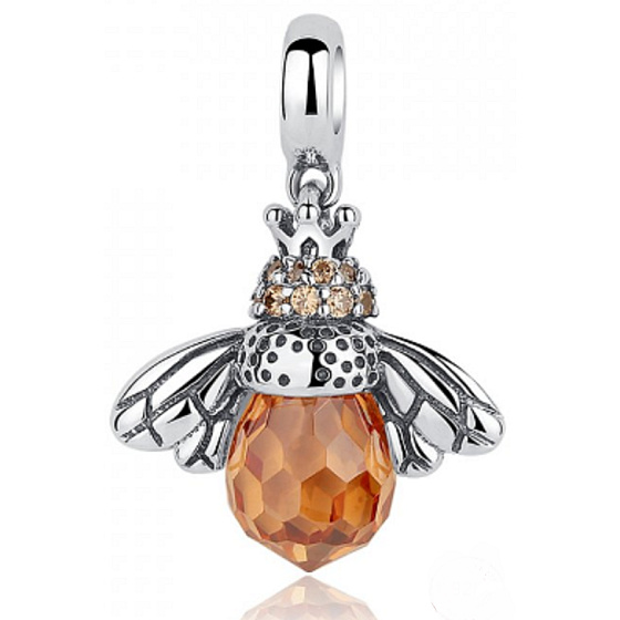 Sterling silver 925 Queen Bee, animal bracelet pendant