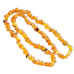Baltic Amber Necklace Elastic Natural Chipped 65 cm, Wisdom - Health - Kindness
