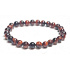 Tiger eye red / Bull's eye bracelet elastic natural stone, ball 6 mm / 16-17 cm, stone of the sun and earth, brings luck and wealth