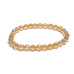 Crystal Aqua aura gold color facet semi-metallic finish, bracelet elastic natural stone, bead 6 mm / 16 - 17 cm, stone stones