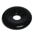 Goldstone Blue Avanturine Donut 30 mm, stone of ambition