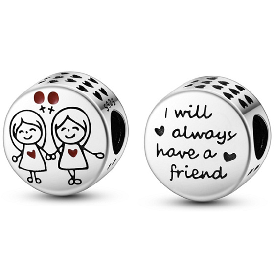 Sterling silver 925 Family friendship - sisters, bead for bracelet family