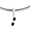 Charm Sterling Silver 925 Sunglasses Pendant Bracelet Symbol