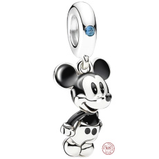 Charm Sterling silver 925 Disney Mickey Mouse, movie bracelet pendant