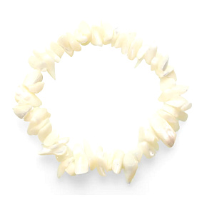 Pearl bracelet elastic chopped natural stone 19 cm, AA quality, symbol of femininity