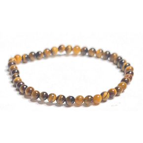 Tiger eye bracelet elastic natural stone, ball 4 mm / 16 - 17 cm, stone of the sun and earth, brings luck and wealth Tiger eye bracelet elastic natural stone, ball 4 mm / 16 - 17 cm, stone of the sun and earth, brings luck and wealth