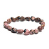 Rhodonite bracelet elastic natural stone, stone 8 - 10 mm / 16 - 17 cm, stone of forgiveness