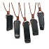 Obsidian pendant adjustable size, stone approx. 3,5 - 5 cm, rope adjustable size approx. 60 - 70 cm, rescue stone