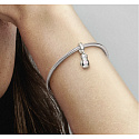 Charm Sterling silver 925 Boxing gloves, pendant on bracelet sport