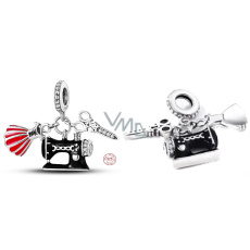 Sterling silver 925 Sewing pendant - sewing machine, dress, scissors 3in1, bracelet pendant interests Sterling silver 925 Sewing pendant - sewing machine, dress, scissors 3in1, bracelet pendant interests