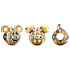 Charm Sterling silver 925 Disney Mickey Mouse pumpkin shaped bead on Halloween bracelet