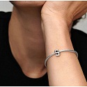 Charm Sterling silver 925 Alphabet letter S, bead for bracelet