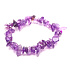 Amethyst bracelet elastic chopped natural stone 16 cm, for children, stone of kings and bishops