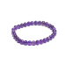 Amethyst bracelet elastic natural stone, ball 6 mm / 16 - 17 cm, stone of kings and bishops