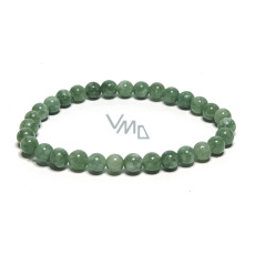 Jadeite Burmese green bracelet elastic natural stone, ball 6 mm / 16 - 17 cm Jadeite Burmese green bracelet elastic natural stone, ball 6 mm / 16 - 17 cm