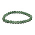 Jadeite Burmese green bracelet elastic natural stone, ball 6 mm / 16 - 17 cm