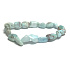 Larimar Troml bracelet elastic natural stone made of shiny and rounded stones 16 - 17 cm, stone of mythical Atlantis