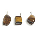 Tiger's Eye Tumbled Pendant Natural Stone 2.5 cm 1 piece, stone of the sun and earth, brings luck and wealth