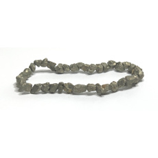 Pyrite bracelet elastic natural stone made of stones 4 mm / 16-17 cm, master of self-confidence and abundance