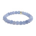 Tourmaline Indicolit blue bracelet elastic natural stone, ball 6 mm / 16 - 17 cm, guardian of good mood