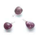Lepidolite Troml pendant natural stone M, approx. 2,5 - 4 cm, amulet of athletes