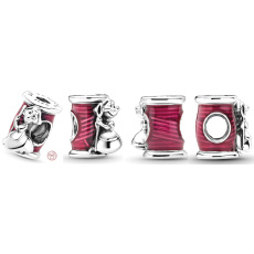 Charm Sterling silver 925 Disney Cinderella - Suzy the mouse with needle and thread, bead for bracelet film