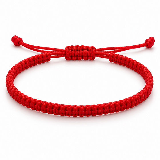 The Power of Colors Red Wish Bracelet – knotted good luck talisman with adjustable size