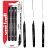 Uni Pin Set of drawing liners with special ink 0,1/0,3/0,5 mm Black 3 pieces