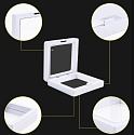 3D universal plastic frame with foil, black 9 x 9 cm