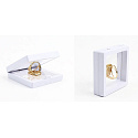 3D universal plastic frame with foil, white 11 x 11 cm