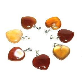 Carnelian Heart Pendant Natural Stone 15 mm, Teach us here and now Carnelian Heart Pendant Natural Stone 15 mm, Teach us here and now