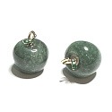 Avanturine green apple knowledge pendant, natural stone 2,7 x 15 mm, lucky stone