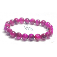 Tiger eye pink bracelet elastic natural stone, ball 8 mm / 16-17 cm, stone of the sun and earth, brings luck and wealth Tiger eye pink bracelet elastic natural stone, ball 8 mm / 16-17 cm, stone of the sun and earth, brings luck and wealth