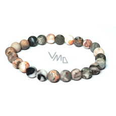 Jasper Zebra bracelet elastic natural stone, ball 8 mm / 16-17 cm, stone of positive energy Jasper Zebra bracelet elastic natural stone, ball 8 mm / 16-17 cm, stone of positive energy