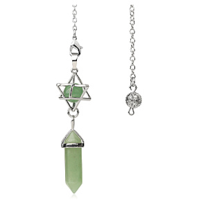 Avanturin Merkaba + pendulum, natural stone pendant 71 x 8 x 8 mm, lucky stone Avanturin Merkaba + pendulum, natural stone pendant 71 x 8 x 8 mm, lucky stone